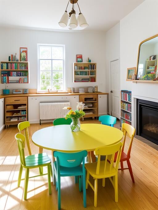 Simple home with table and chairs